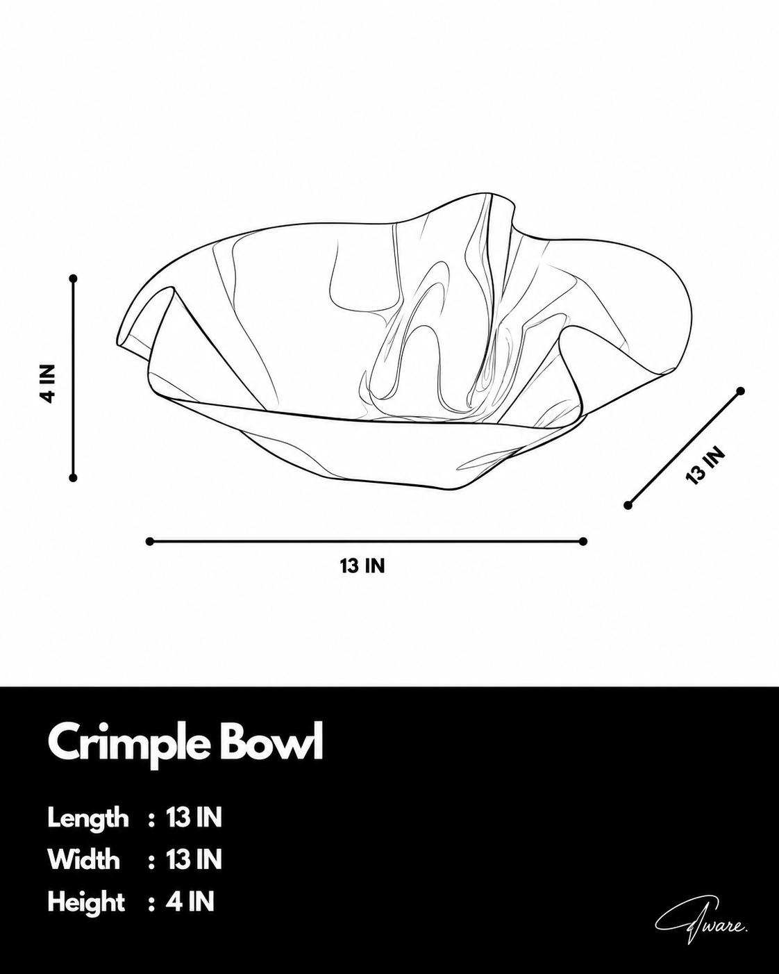 Crimple Serving Bowl