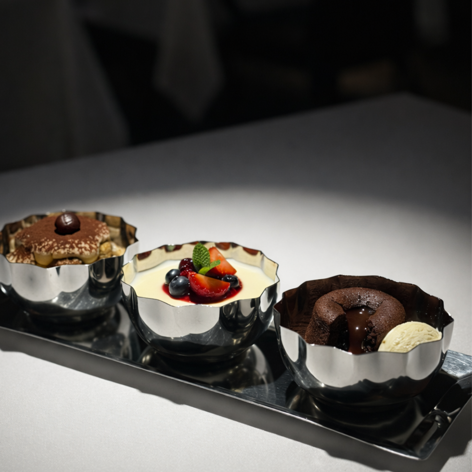 THE TRI-BOWL TRAY SET